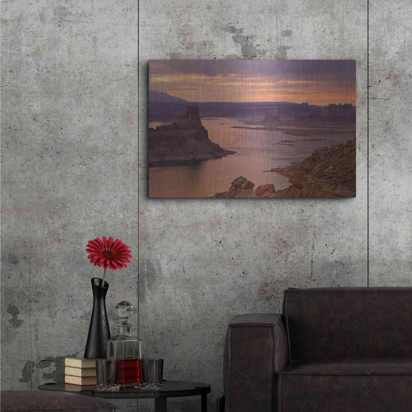 Luxe Metal Art 'Alstrom Point Sunrise' by Mike Jones, Metal Wall Art,36x24