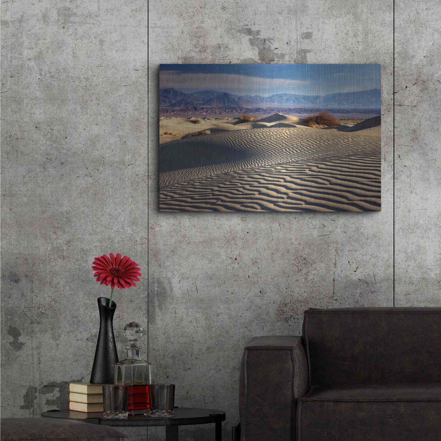 Luxe Metal Art 'Death Valley Mesquite Dunes' by Mike Jones, Metal Wall Art,36x24