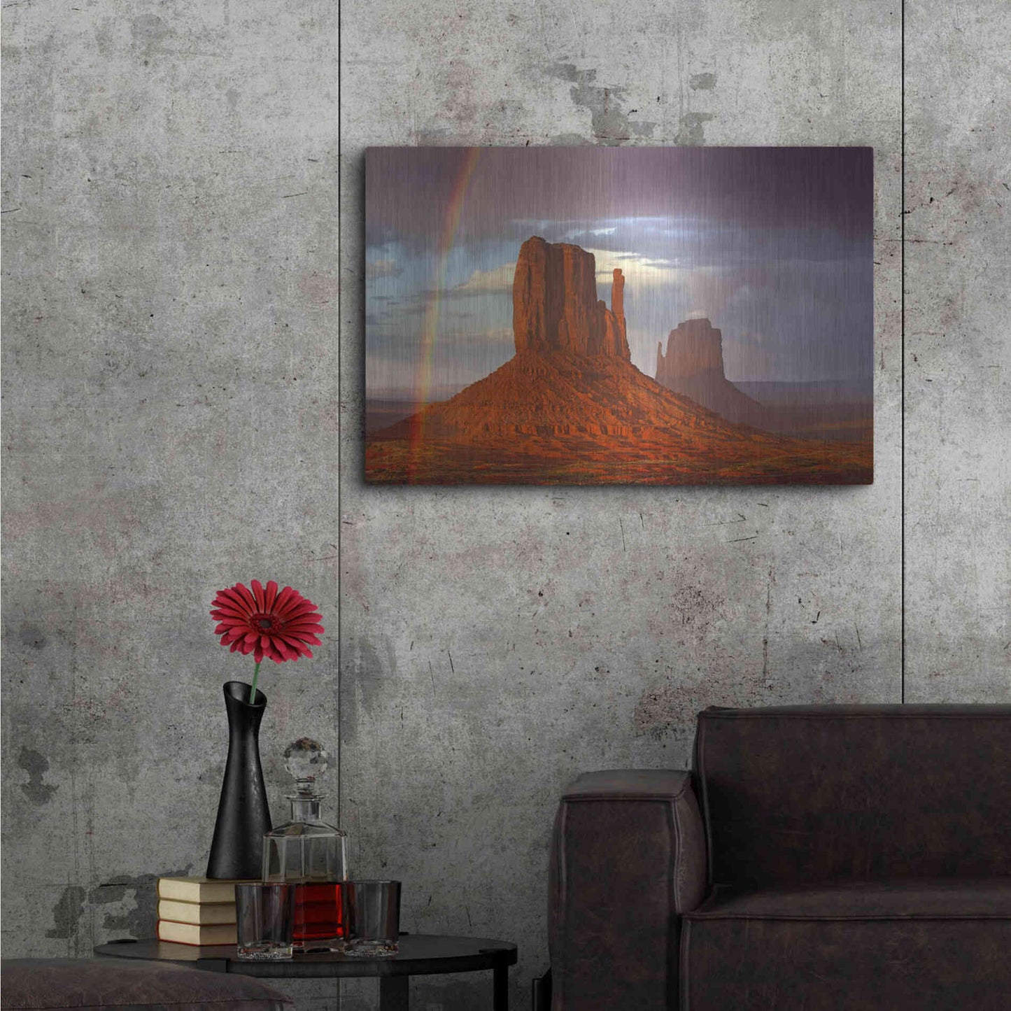 Luxe Metal Art 'Mittens Rainbow' by Mike Jones, Metal Wall Art,36x24