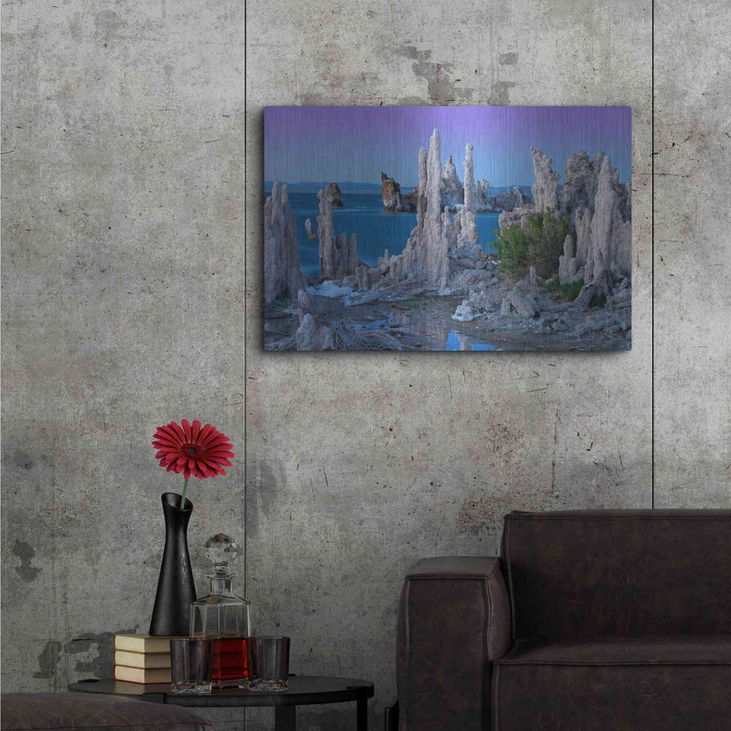 Luxe Metal Art 'Mono Lake Dusk' by Mike Jones, Metal Wall Art,36x24