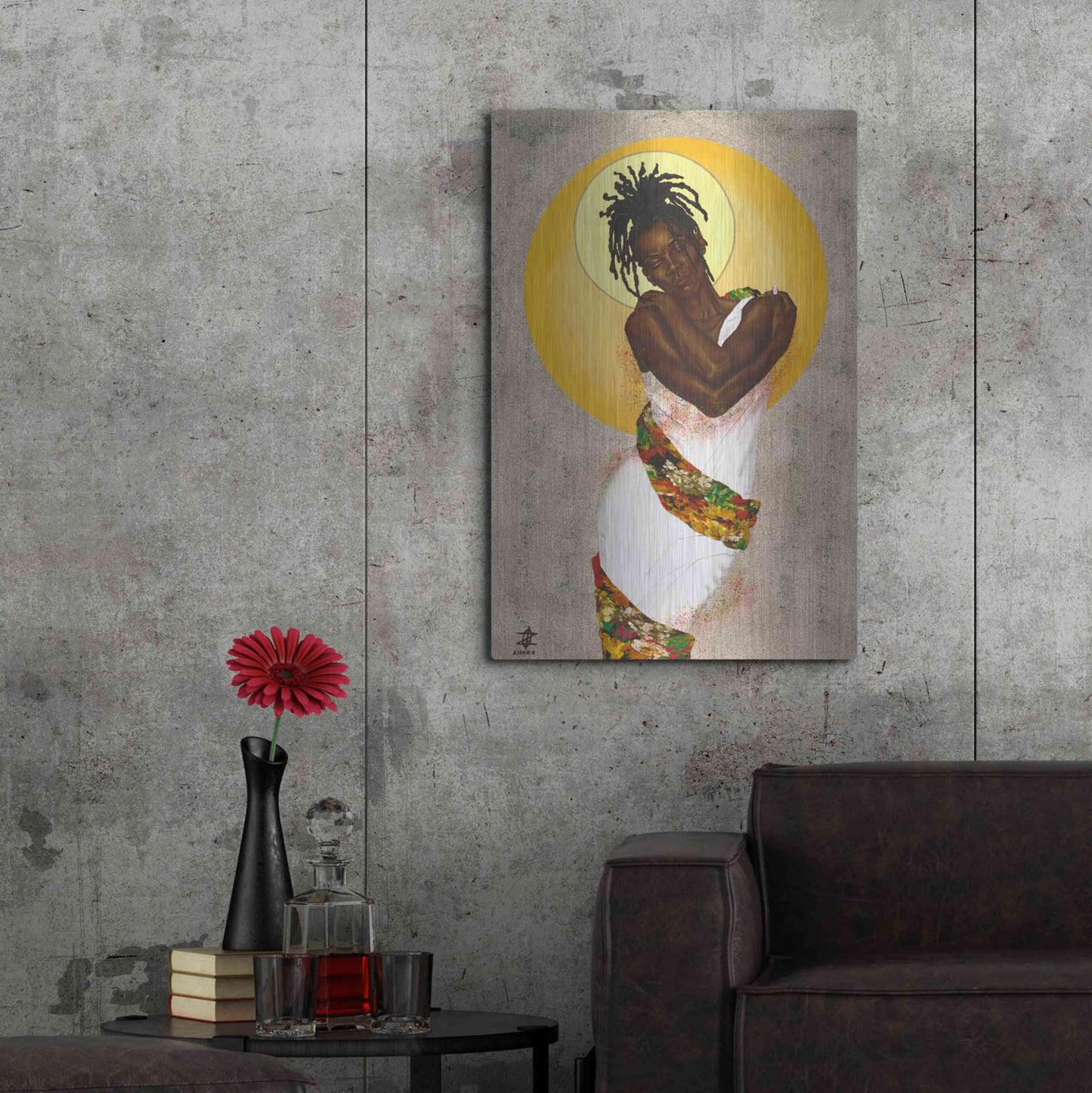Luxe Metal Art 'Her Love' by Alonzo Saunders, Metal Wall Art,24x36