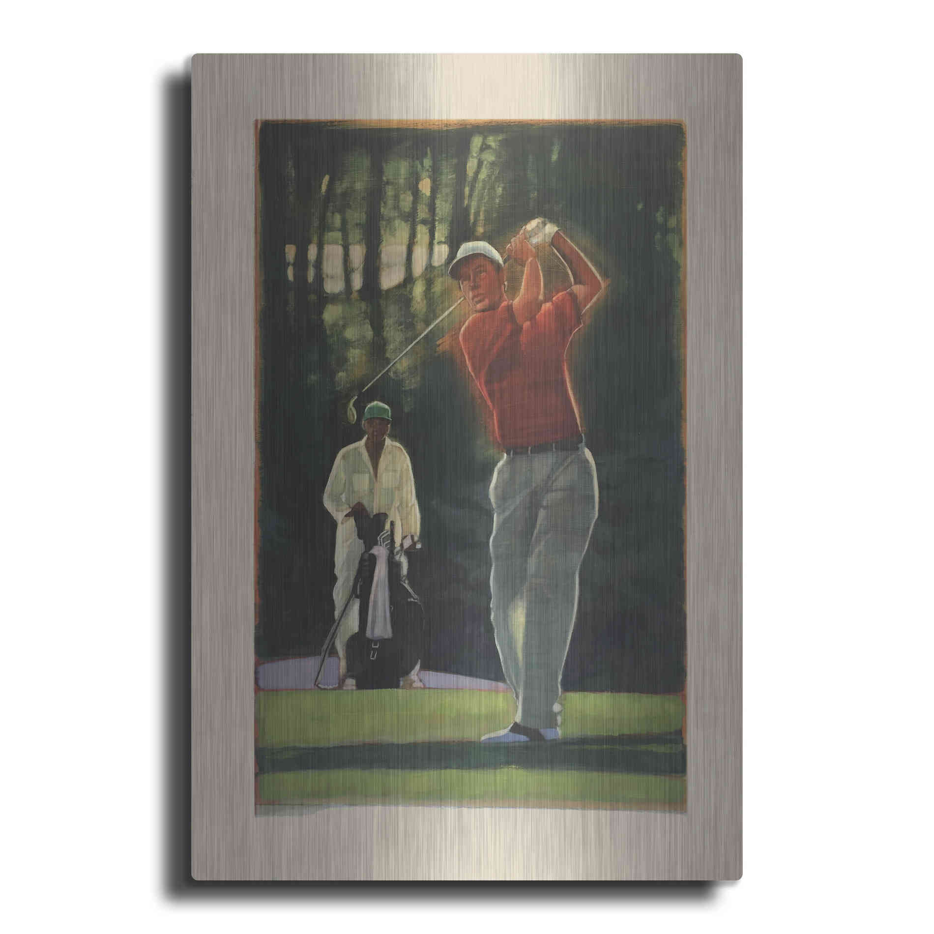 Luxe Metal Art 'The Golfer' by Bruce Dean, Metal Wall Art