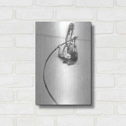 Luxe Metal Art 'The Vaulter' by Bruce Dean, Metal Wall Art,12x16