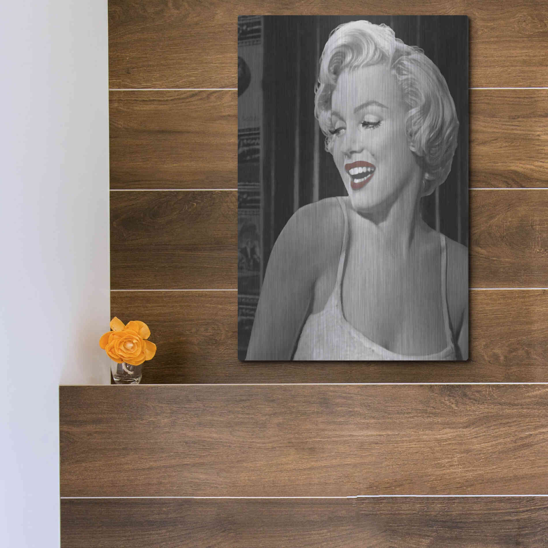 Luxe Metal Art 'Marilyn's Call I' by Chris Consani, Metal Wall Art,12x16