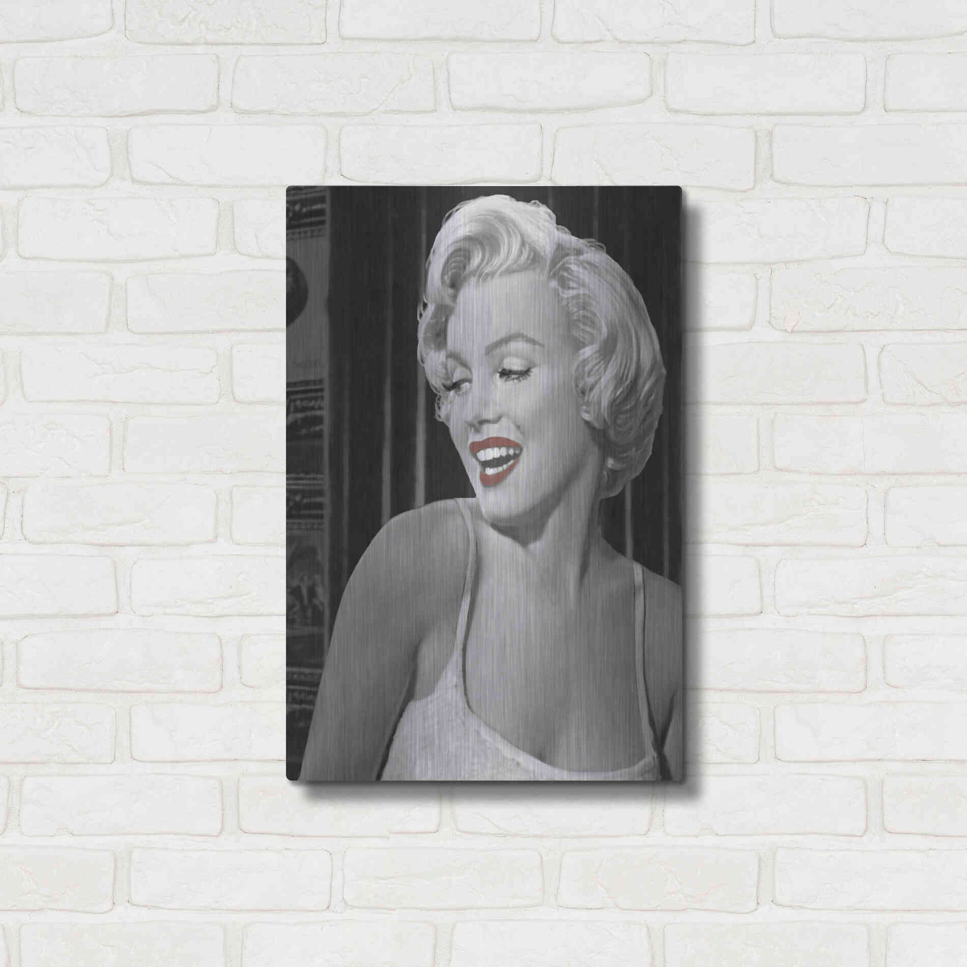 Luxe Metal Art 'Marilyn's Call I' by Chris Consani, Metal Wall Art,16x24