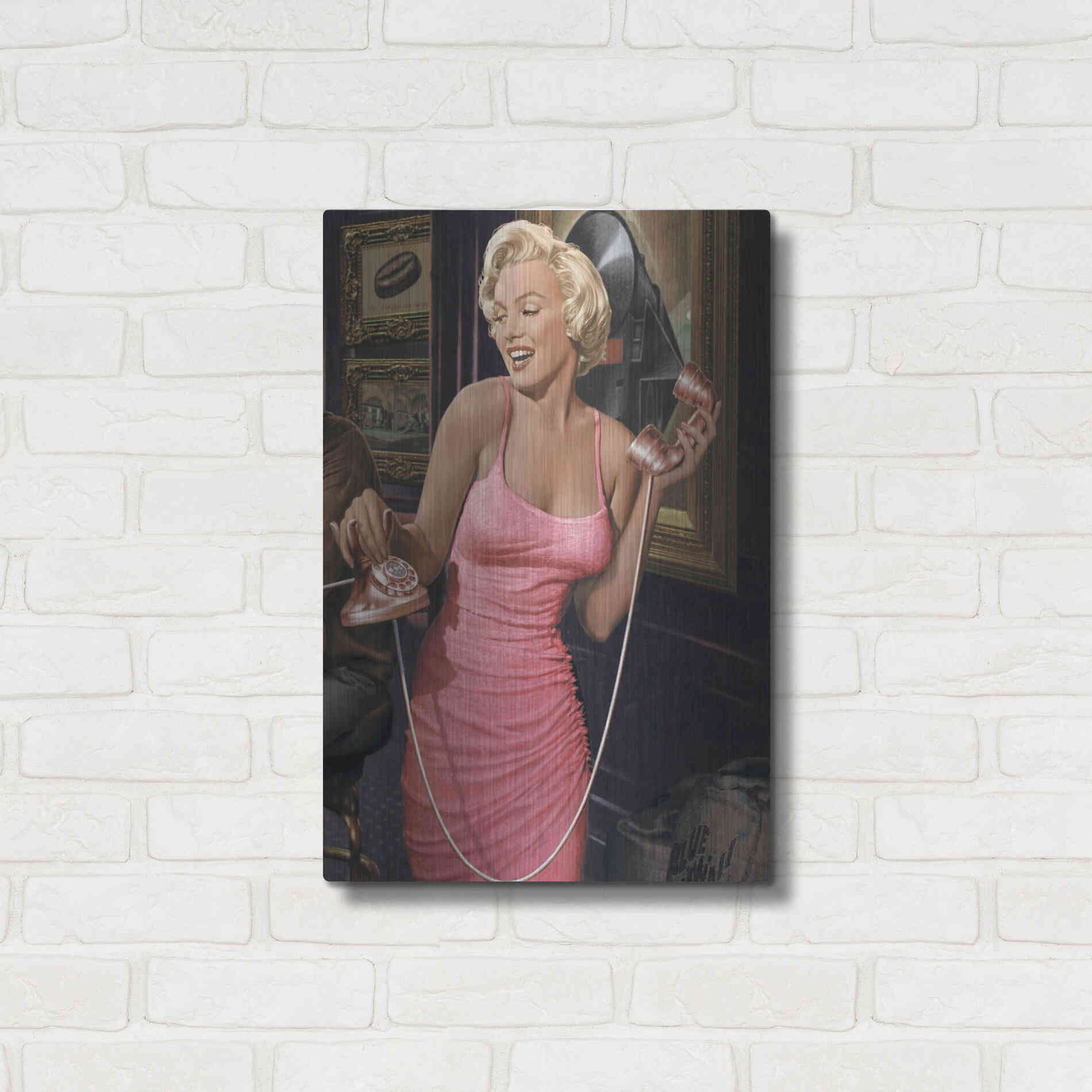Luxe Metal Art 'Marilyn's Call II' by Chris Consani, Metal Wall Art,16x24