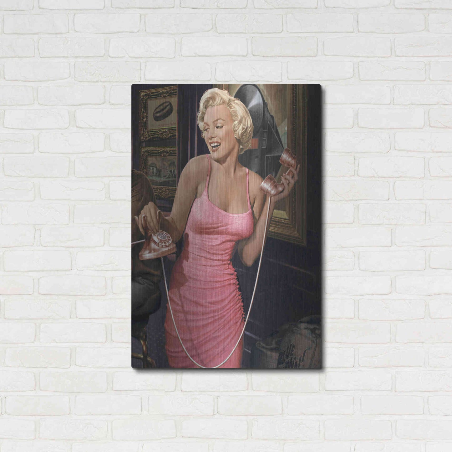 Luxe Metal Art 'Marilyn's Call II' by Chris Consani, Metal Wall Art,24x36