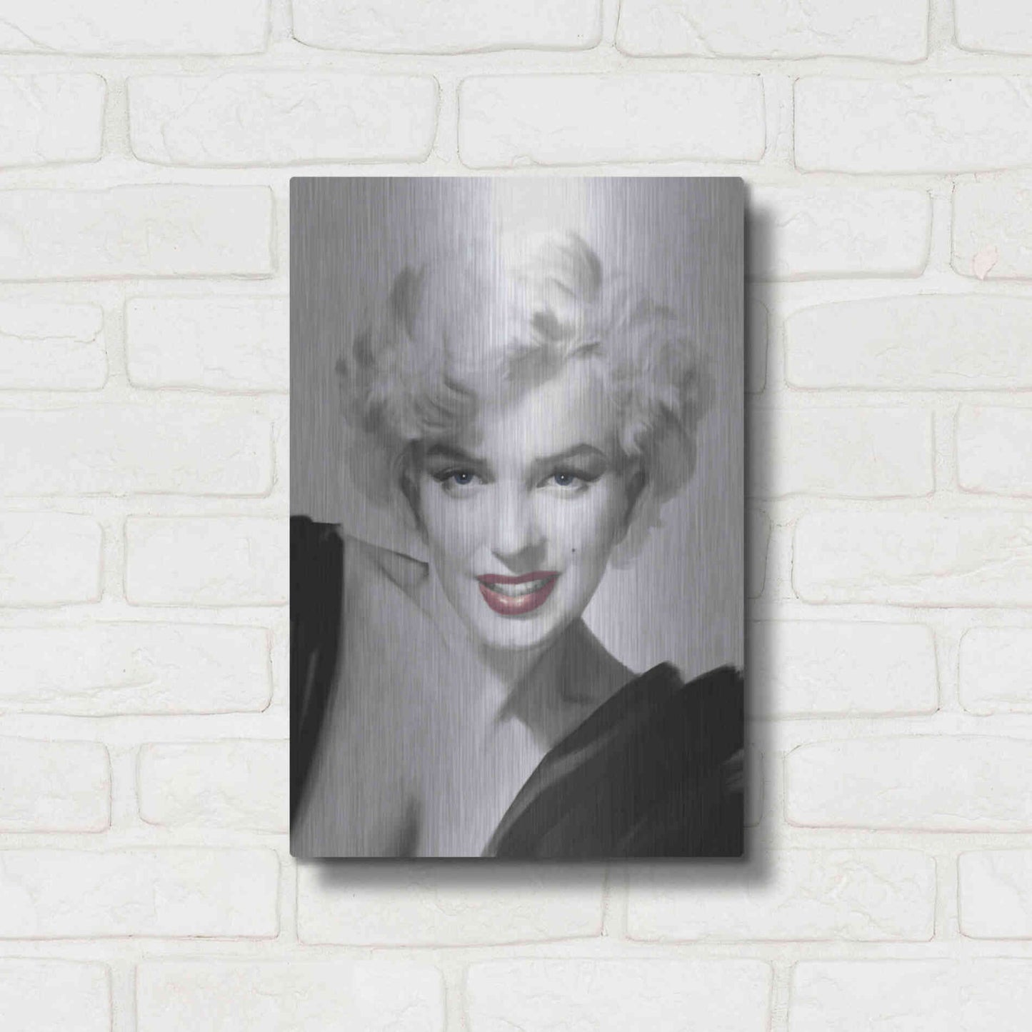 Luxe Metal Art 'The Look Red Lips' by Chris Consani, Metal Wall Art,12x16
