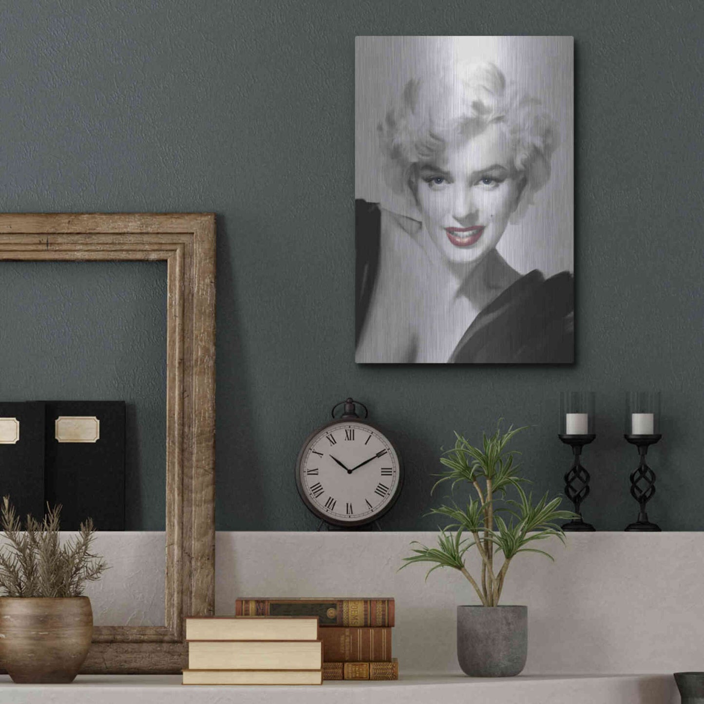 Luxe Metal Art 'The Look Red Lips' by Chris Consani, Metal Wall Art,12x16
