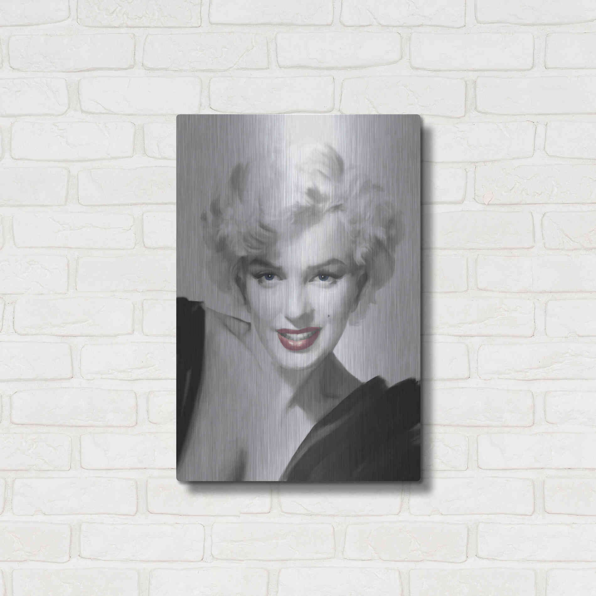 Luxe Metal Art 'The Look Red Lips' by Chris Consani, Metal Wall Art,16x24