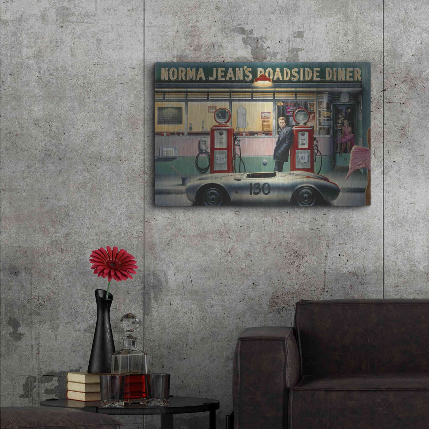 Luxe Metal Art 'Destiny Highway Calendar Girl' by Chris Consani, Metal Wall Art,36x24