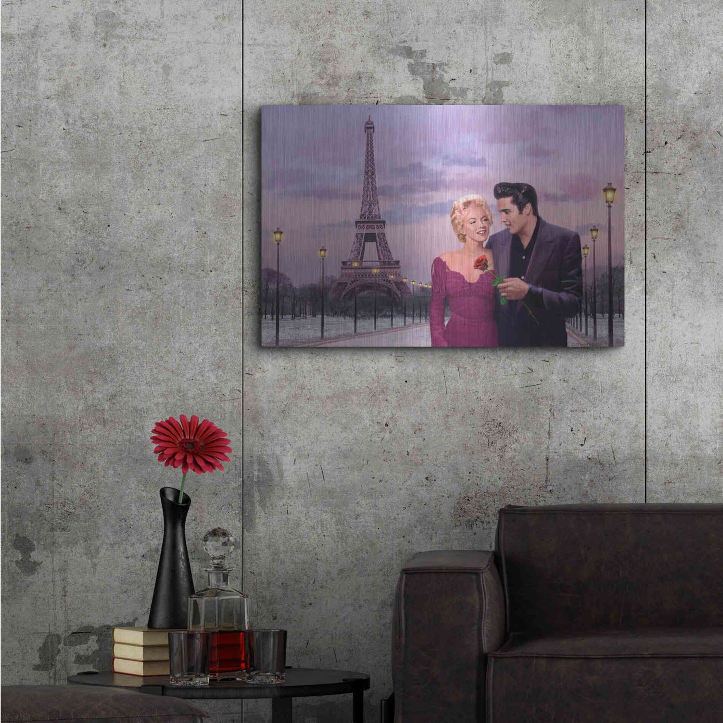 Luxe Metal Art 'Paris Sunset' by Chris Consani, Metal Wall Art,36x24