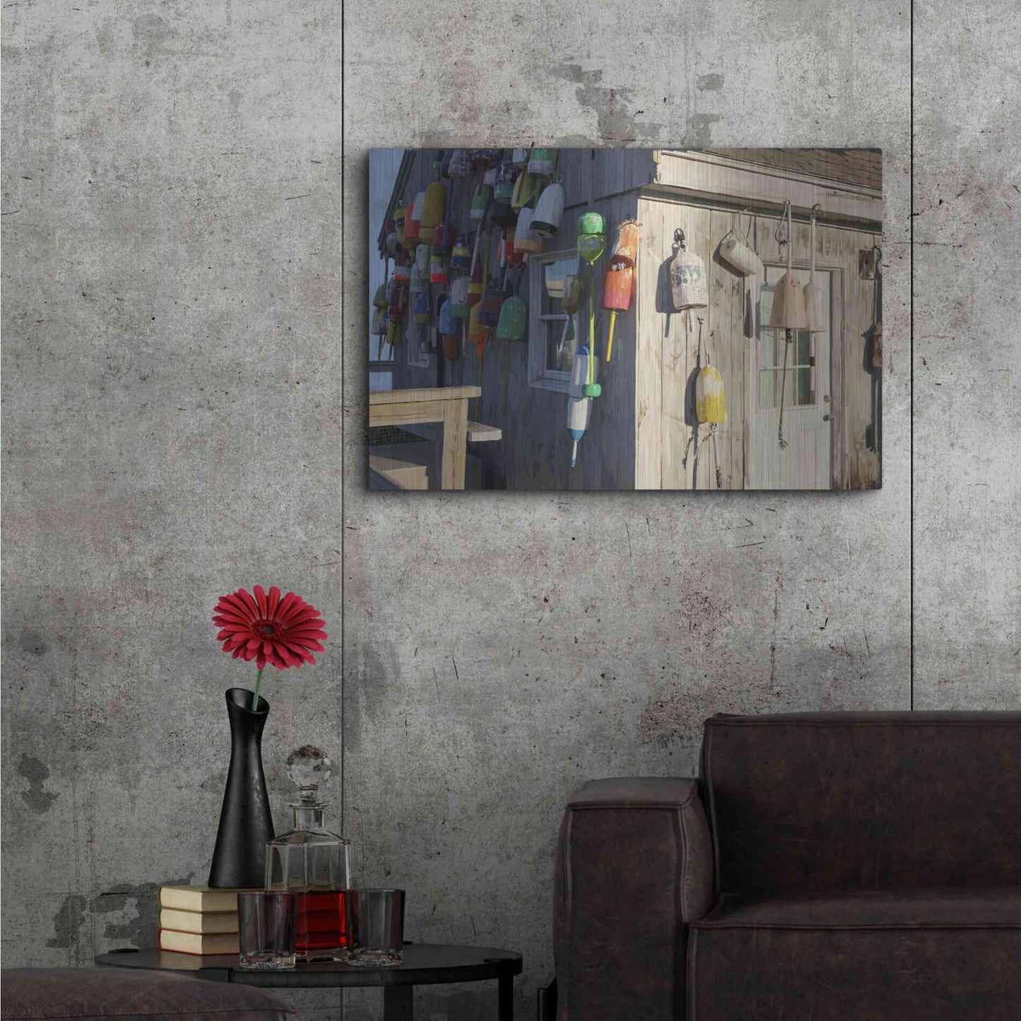 Luxe Metal Art 'Hut on Badgers Island I' by Emily Kalina, Metal Wall Art,36x24