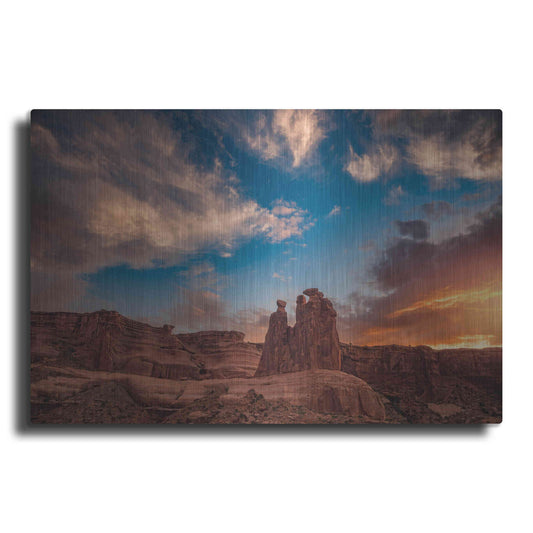 Luxe Metal Art 'Glowing Gossips - Arches National Park' by Darren White, Metal Wall Art