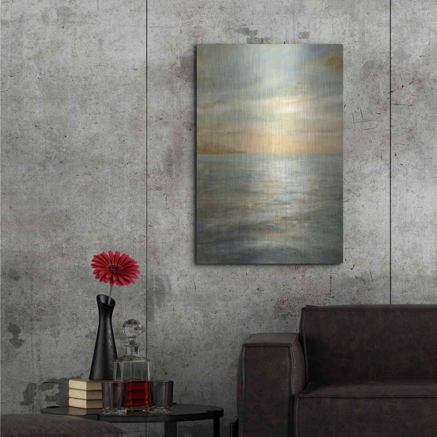 Luxe Metal Art 'Serene Sea II' by Danhui Nai, Metal Wall Art,24x36