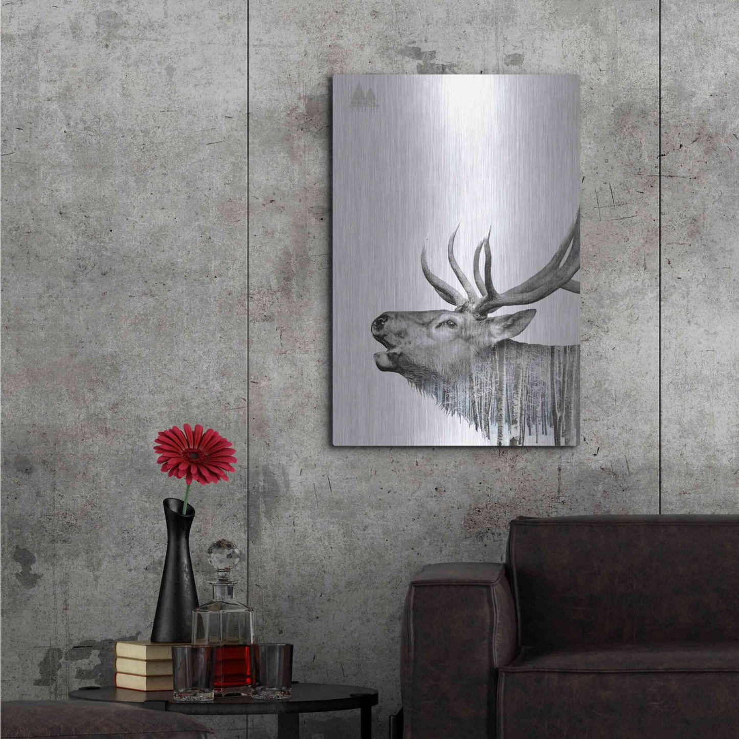 Luxe Metal Art 'Deer' by Clean Nature, Metal Wall Art,24x36