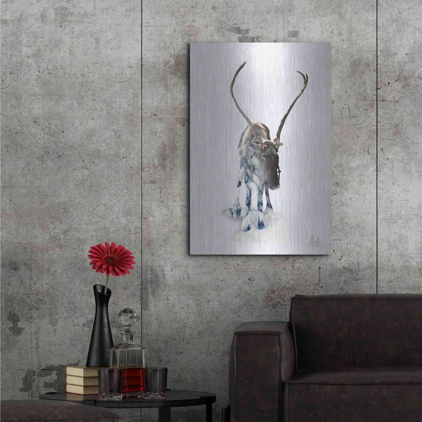 Luxe Metal Art 'Moose' by Clean Nature, Metal Wall Art,24x36