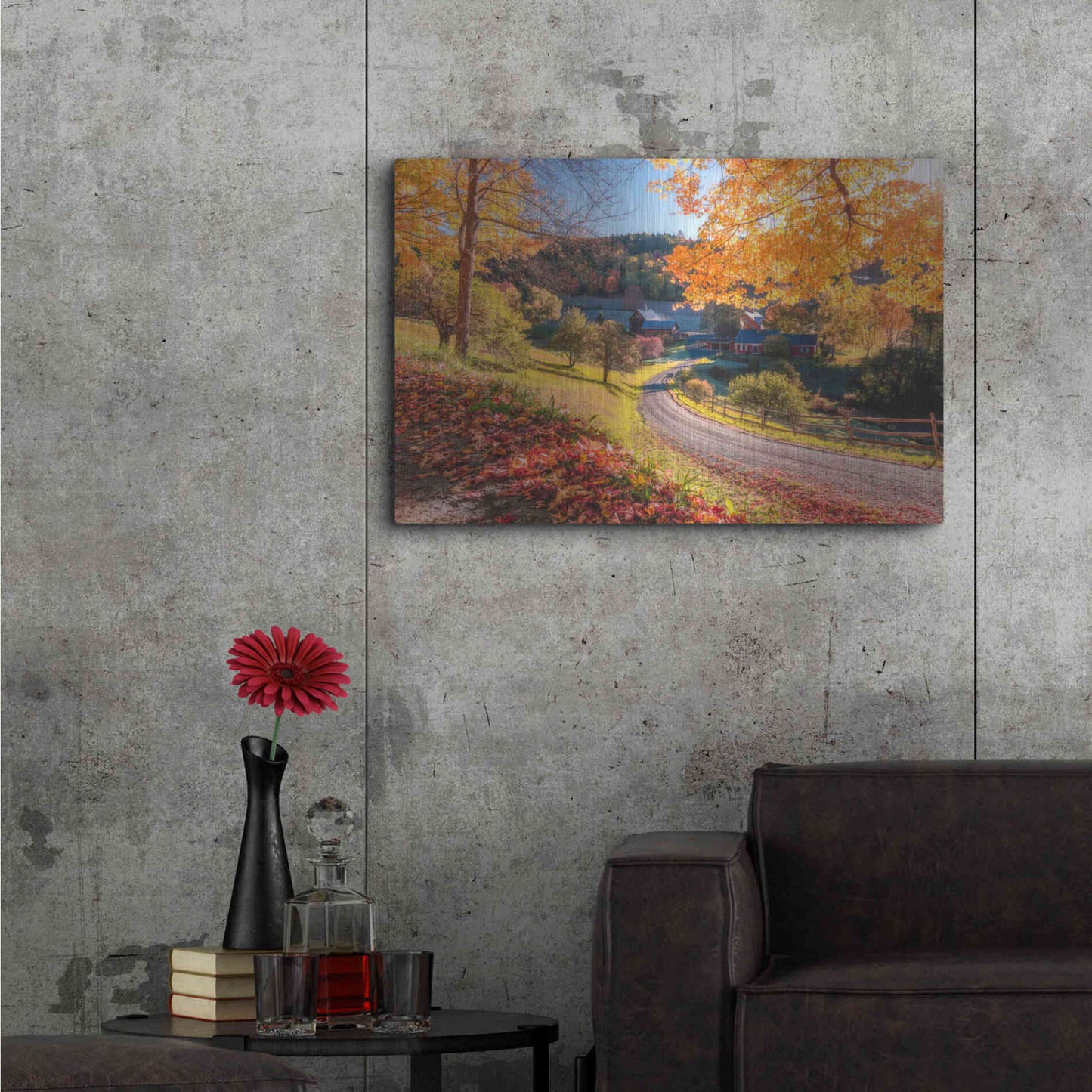 Luxe Metal Art 'Sleepy Hollow Ranch Vermont' by Bruce Getty, Metal Wall Art,36x24