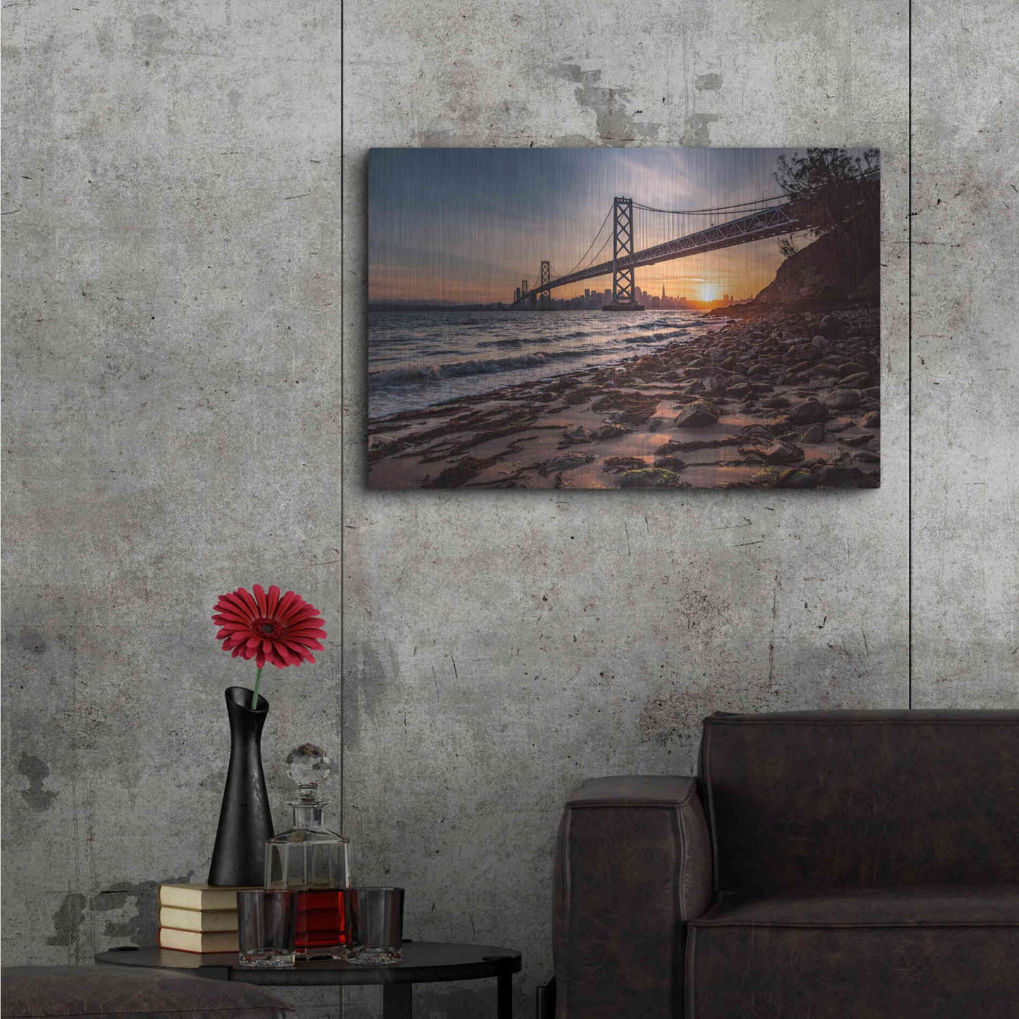 Luxe Metal Art 'Sunset from the Island 2' by Bruce Getty, Metal Wall Art,36x24