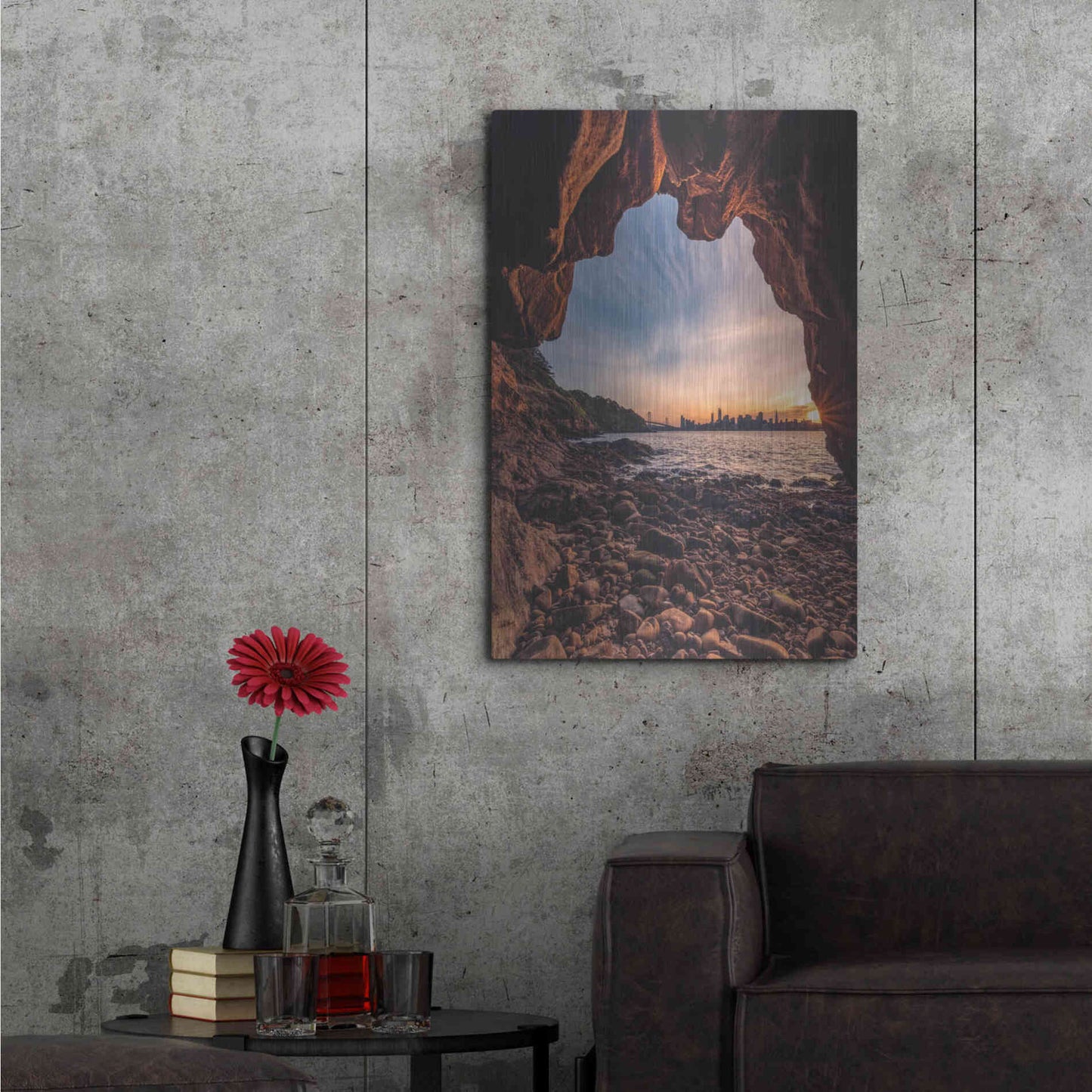 Luxe Metal Art 'Treasure Island Cave' by Bruce Getty, Metal Wall Art,24x36