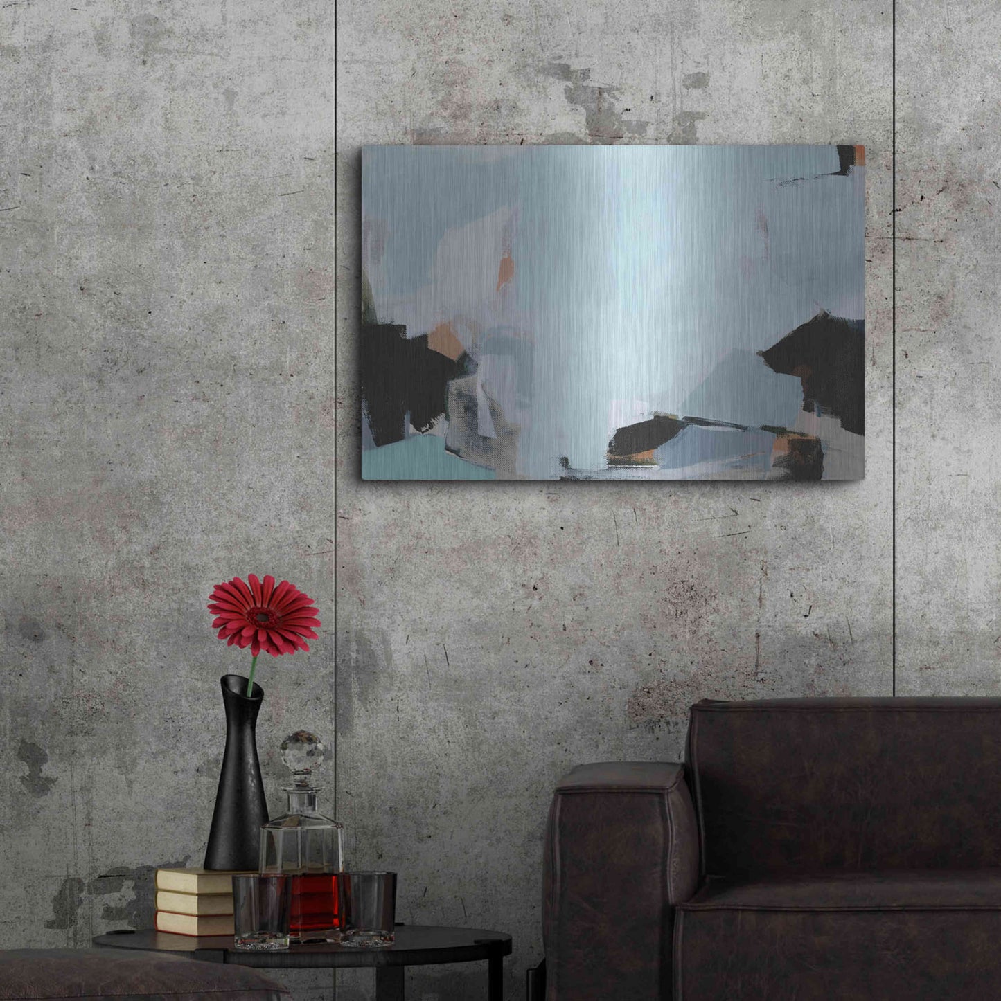 Luxe Metal Art 'Iceberg' by Amanda Hawkins, Metal Wall Art,36x24