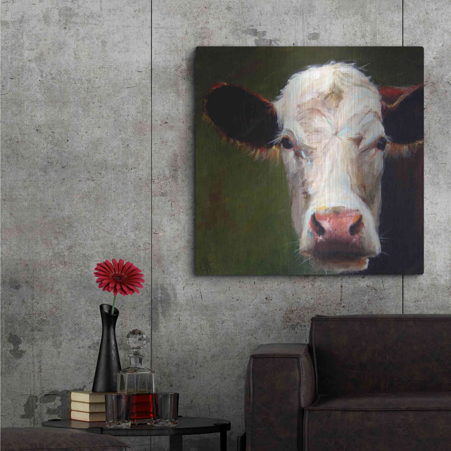 Luxe Metal Art 'Frances' by Cari J Humphry, Metal Wall Art,36x36