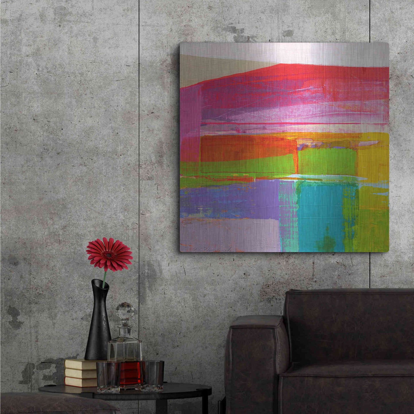 Luxe Metal Art 'Landscape Design No. 3' by Cathe Hendrick, Metal Wall Art,36x36