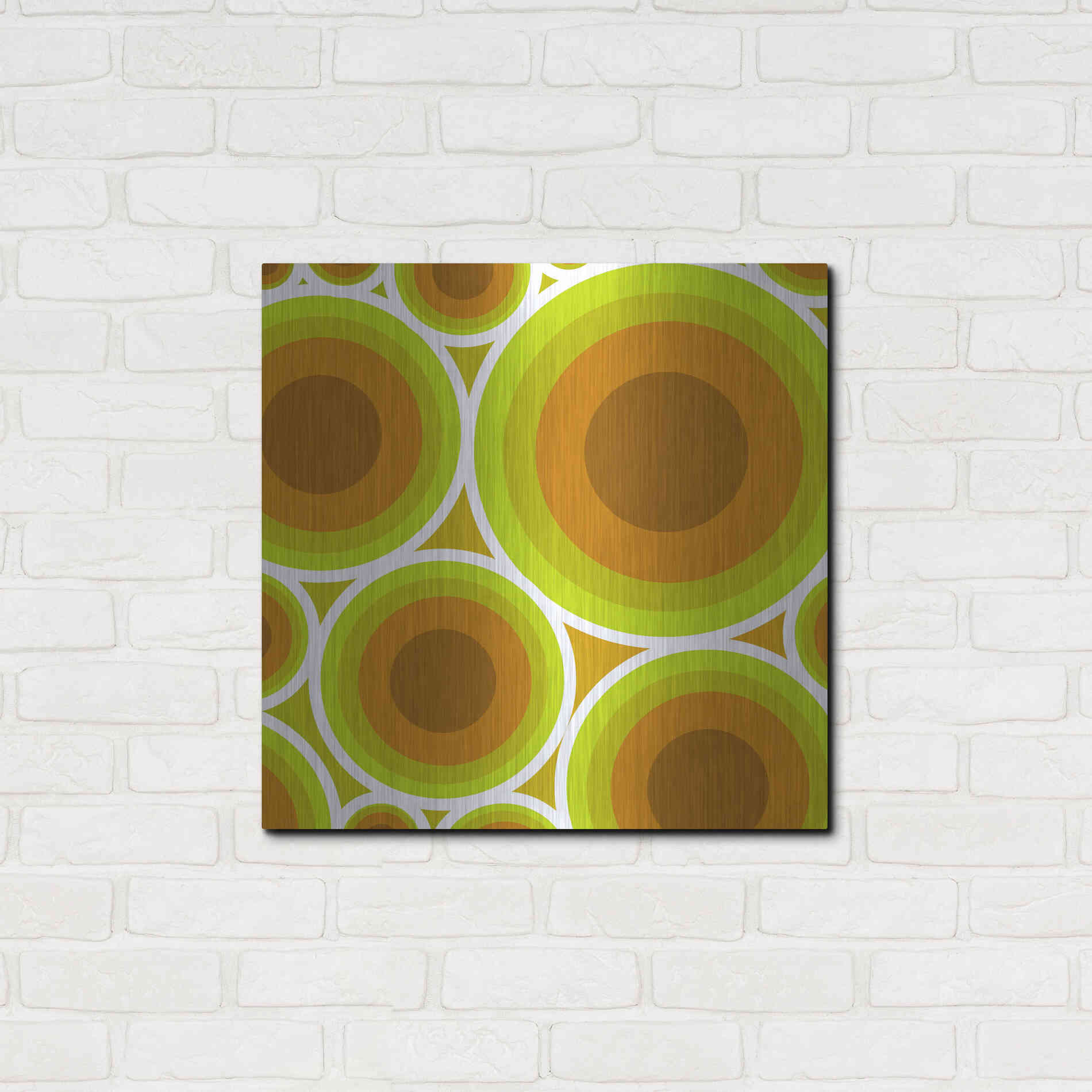 Luxe Metal Art 'Circles 2' by GraphINC, Metal Wall Art,24x24