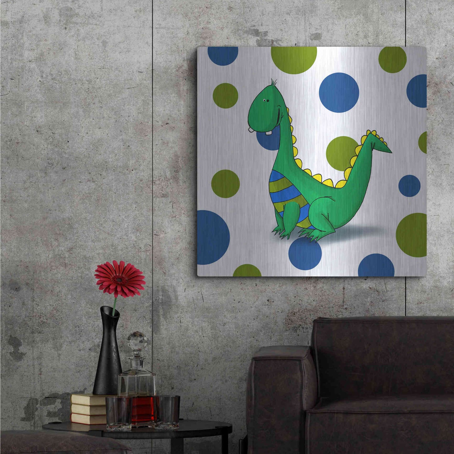 Luxe Metal Art 'Dragon' by GraphINC, Metal Wall Art,36x36