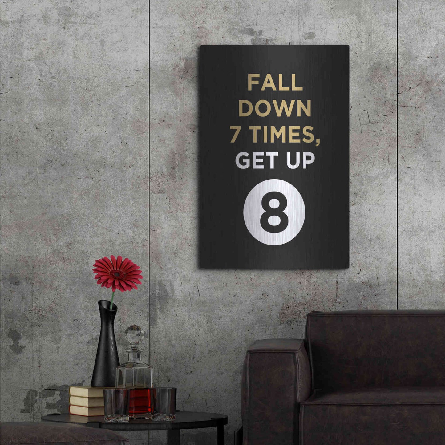 Luxe Metal Art 'Fall Down' by GraphINC, Metal Wall Art,24x36