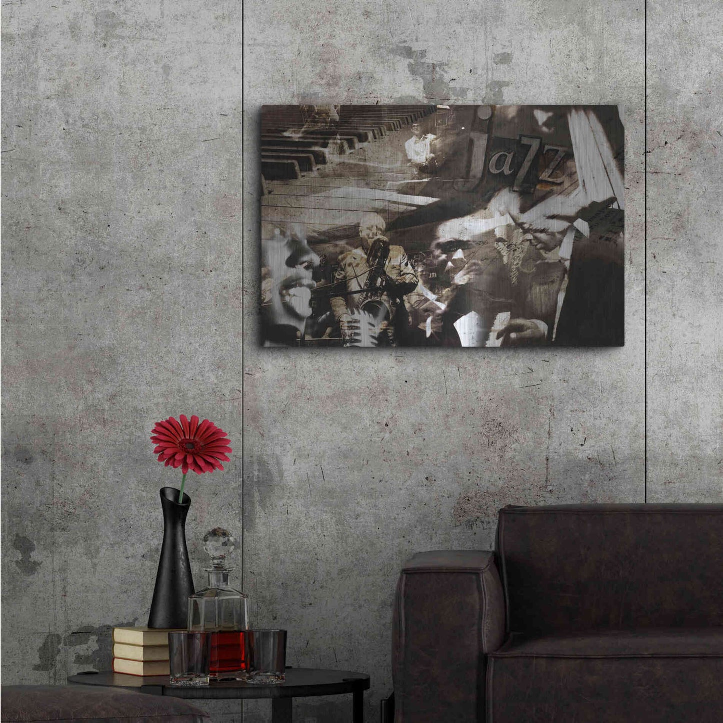 Luxe Metal Art 'Jazz' by GraphINC, Metal Wall Art,36x24