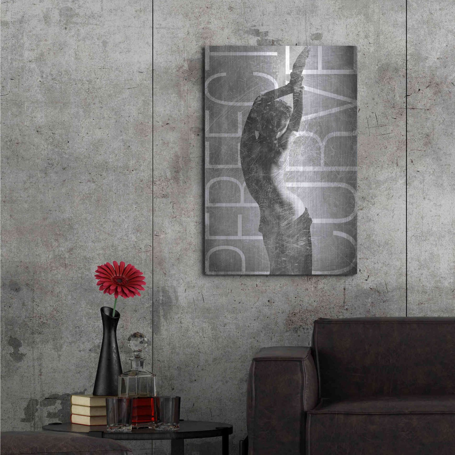 Luxe Metal Art 'Perfect Curve' by GraphINC, Metal Wall Art,24x36