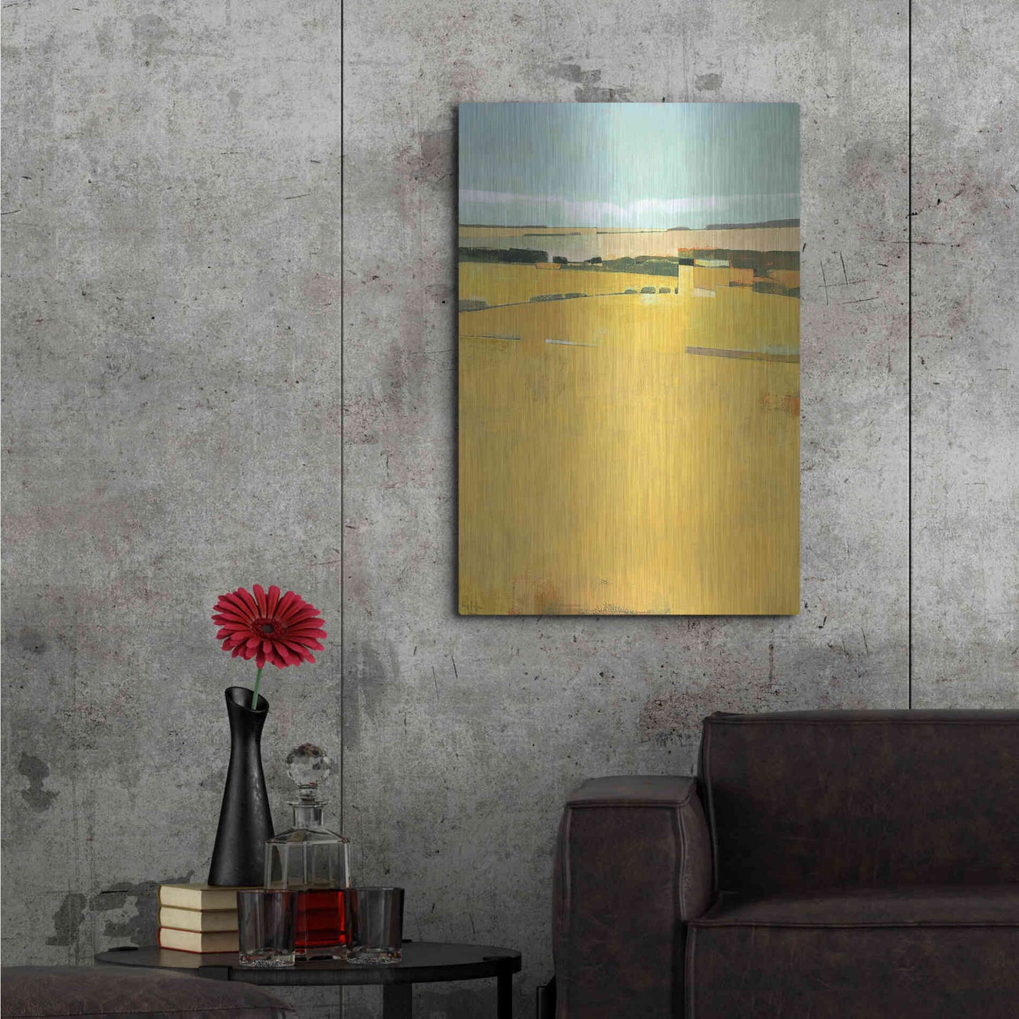 Luxe Metal Art 'Fence Lines and Fields' by Greg Hargreaves, Metal Wall Art,24x36