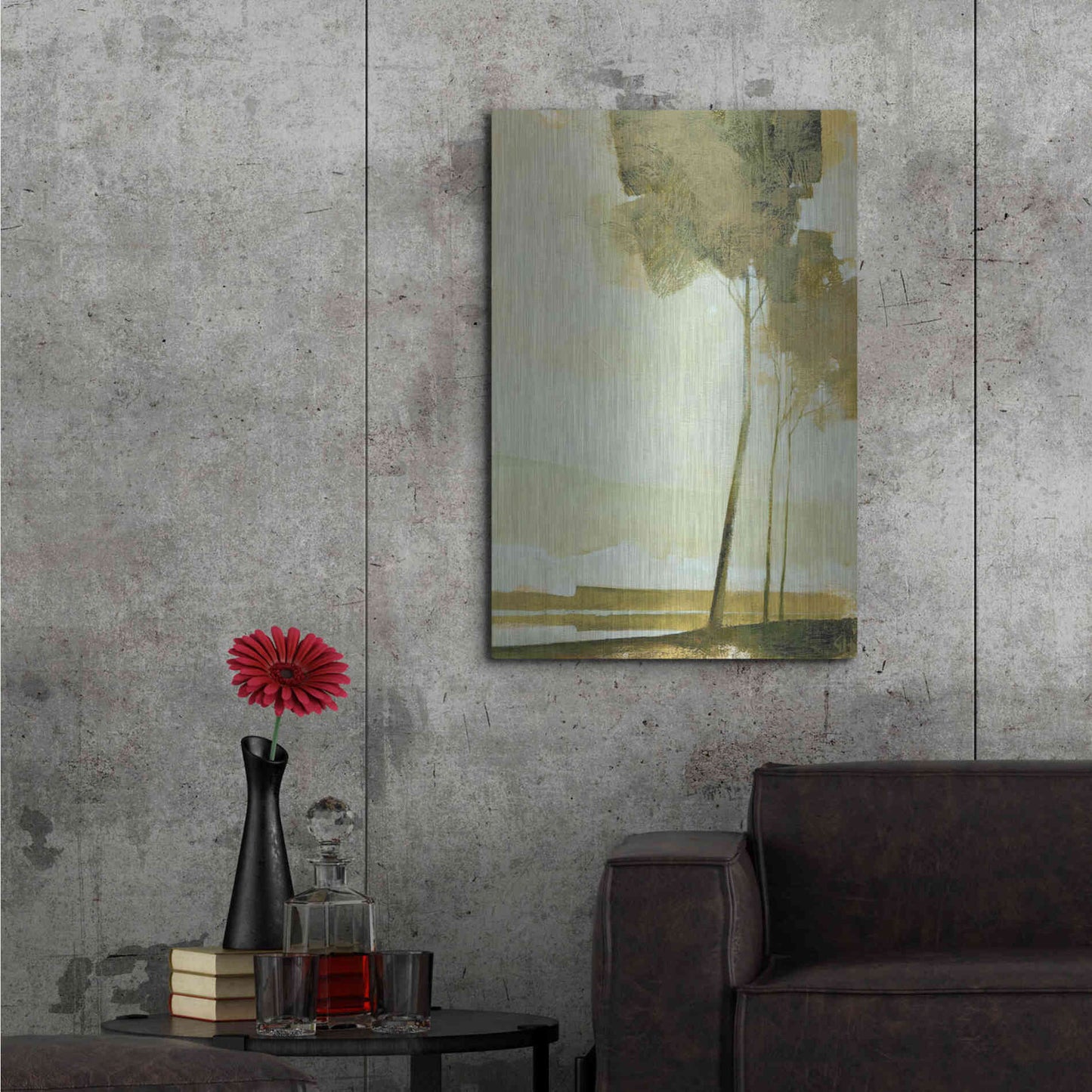 Luxe Metal Art 'Three Trees' by Greg Hargreaves, Metal Wall Art,24x36