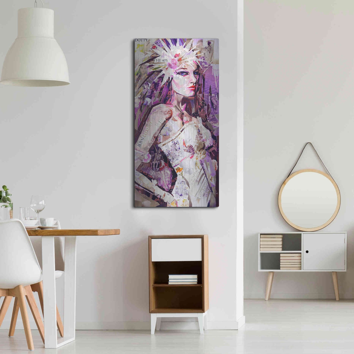 Luxe Metal Art 'Ice Flower' by Grey, Metal Wall Art,24x48