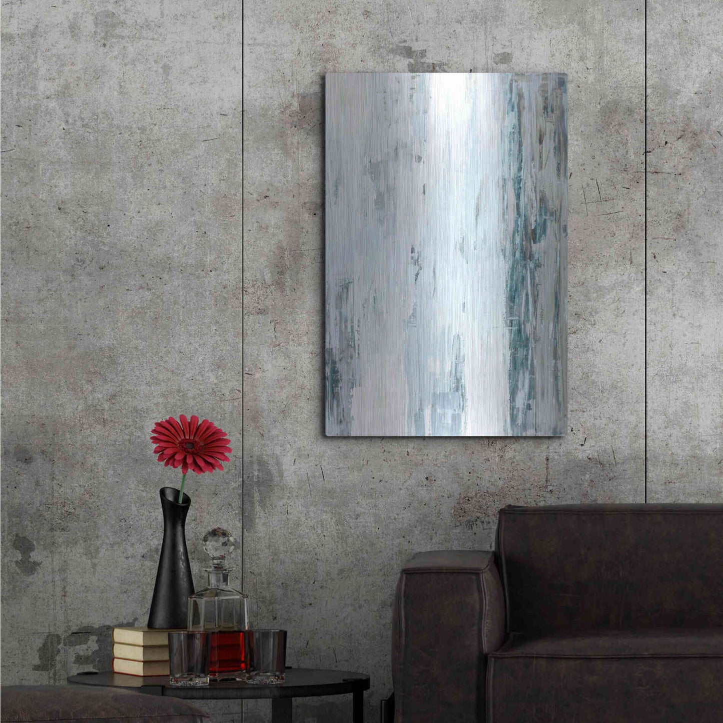 Luxe Metal Art 'Abstract Blue I' by Incado, Metal Wall Art,24x36