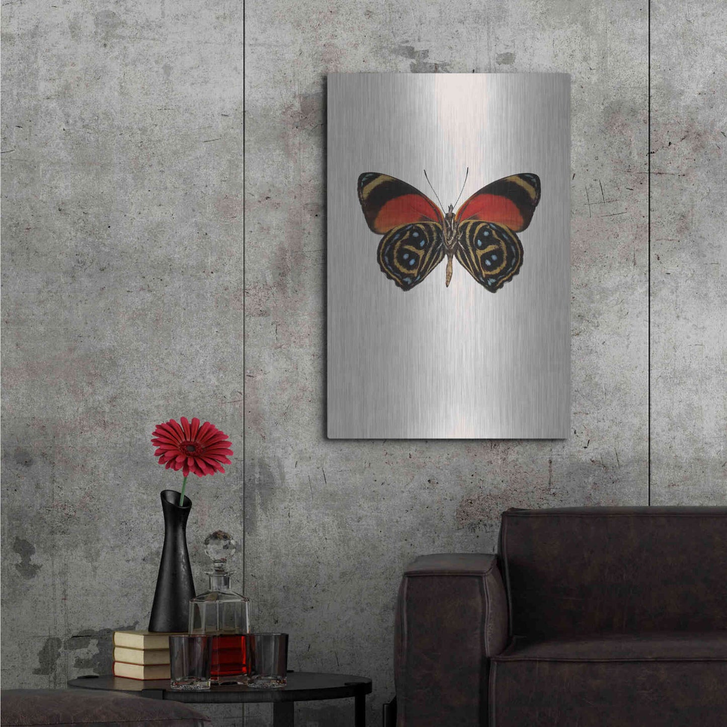 Luxe Metal Art 'Agrias Amydon 1' by Incado, Metal Wall Art,24x36