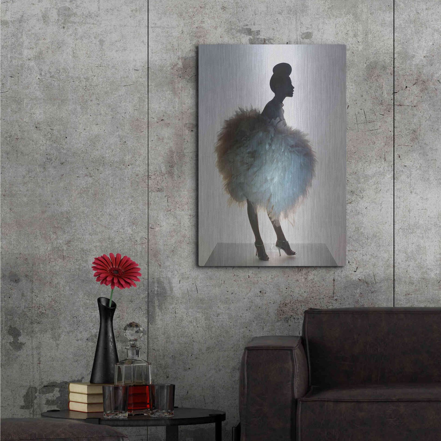 Luxe Metal Art 'Bluemingo' by Incado, Metal Wall Art,24x36