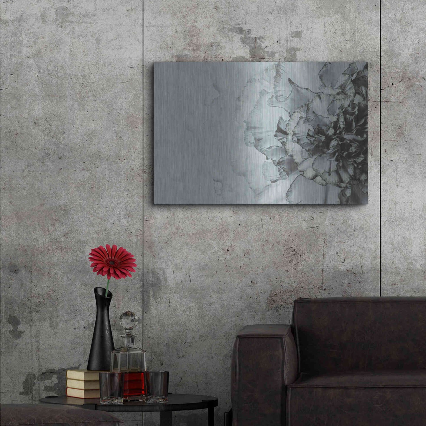 Luxe Metal Art 'Close Up Flower' by Incado, Metal Wall Art,36x24