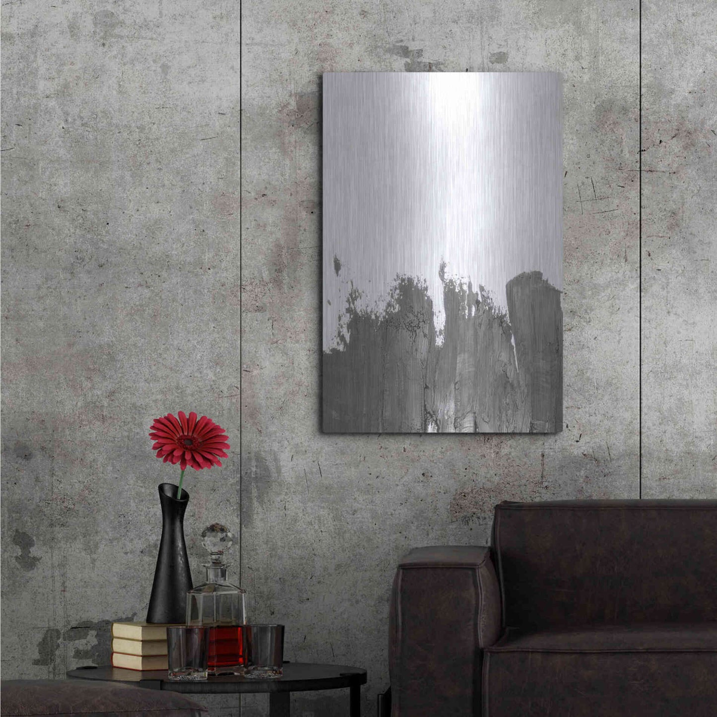Luxe Metal Art 'Coal II' by Incado, Metal Wall Art,24x36