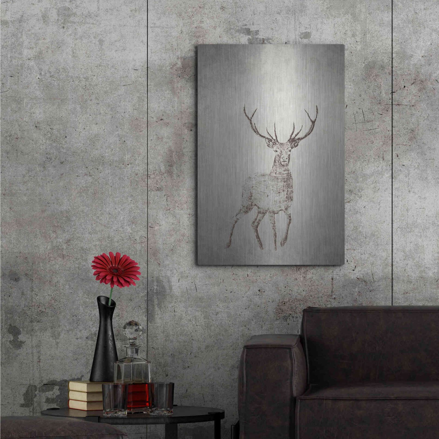 Luxe Metal Art 'Deer' by Incado, Metal Wall Art,24x36