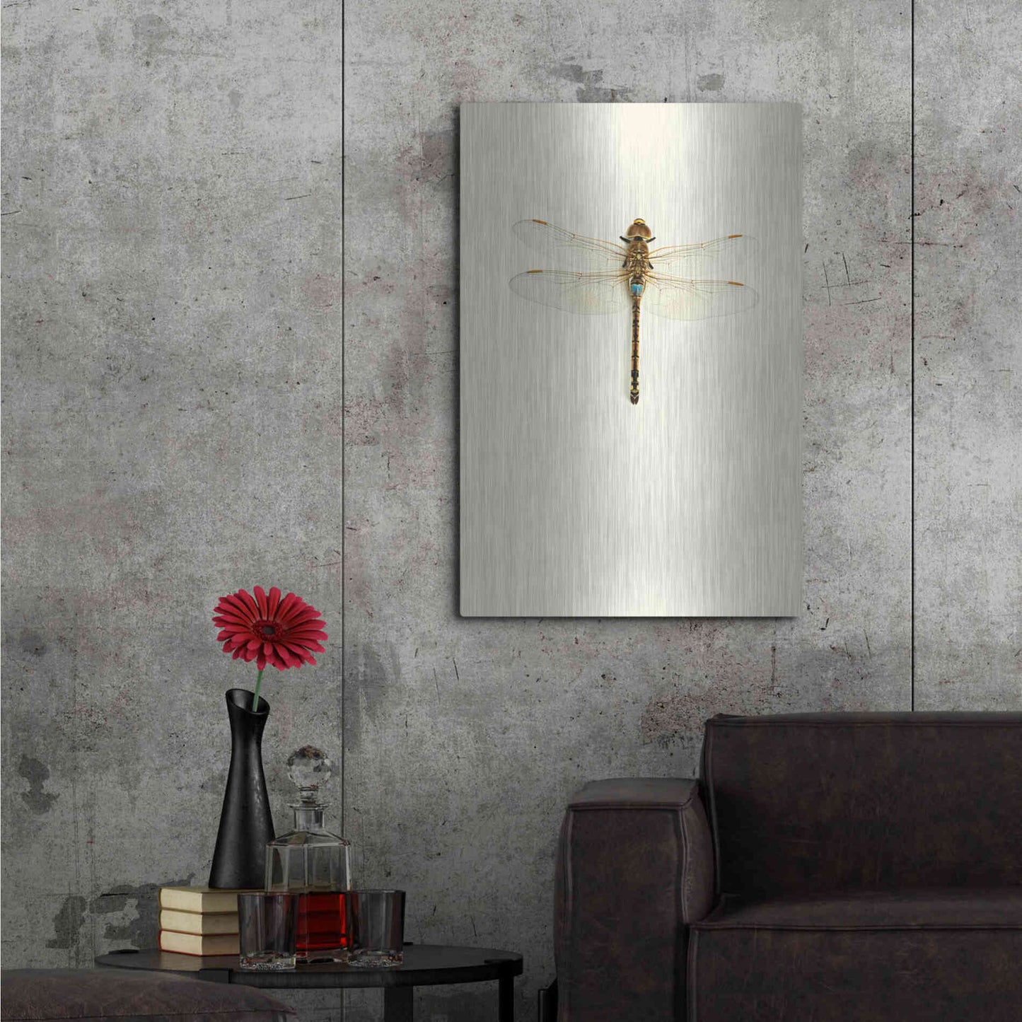 Luxe Metal Art 'Dragonfly I' by Incado, Metal Wall Art,24x36