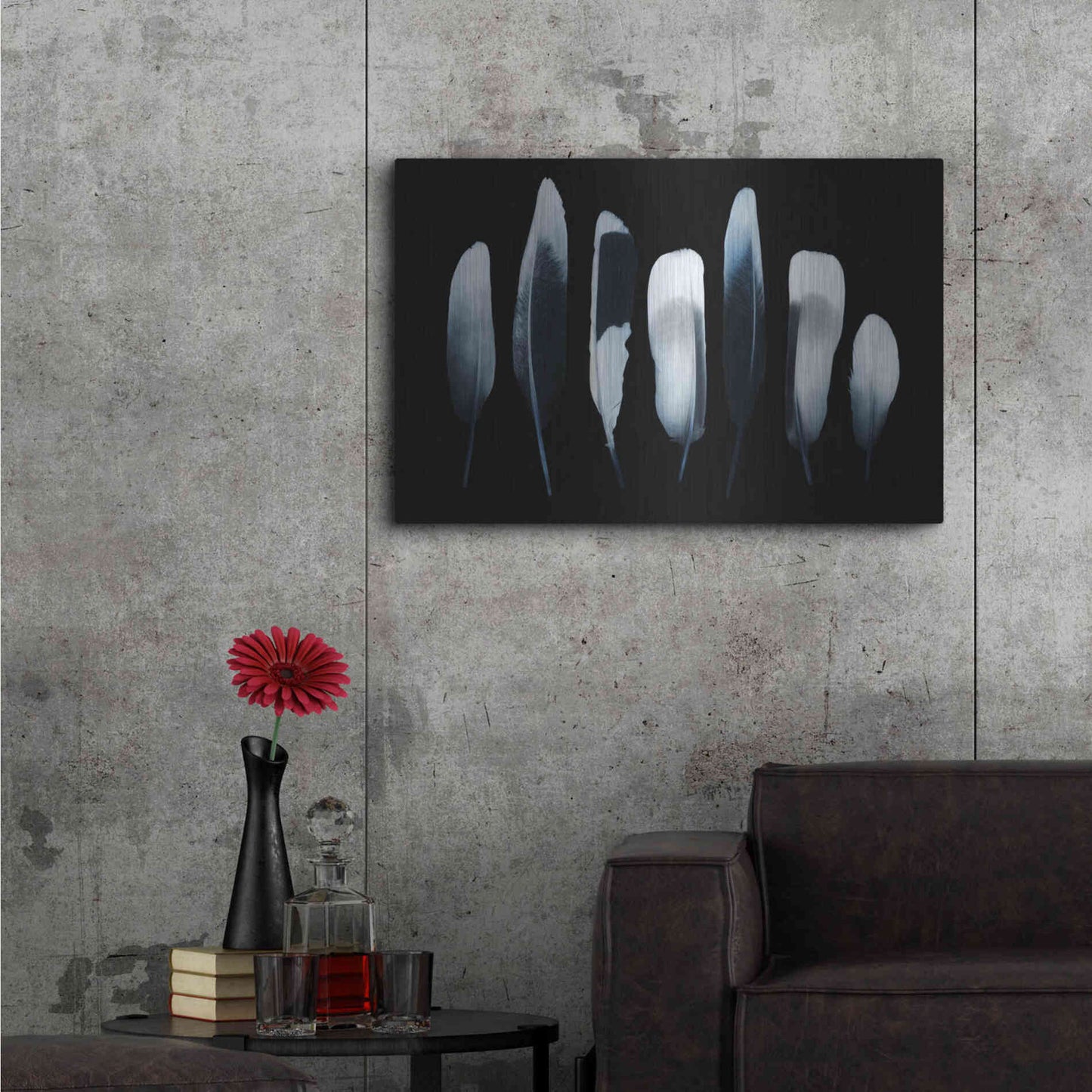 Luxe Metal Art 'Feathers' by Incado, Metal Wall Art,36x24