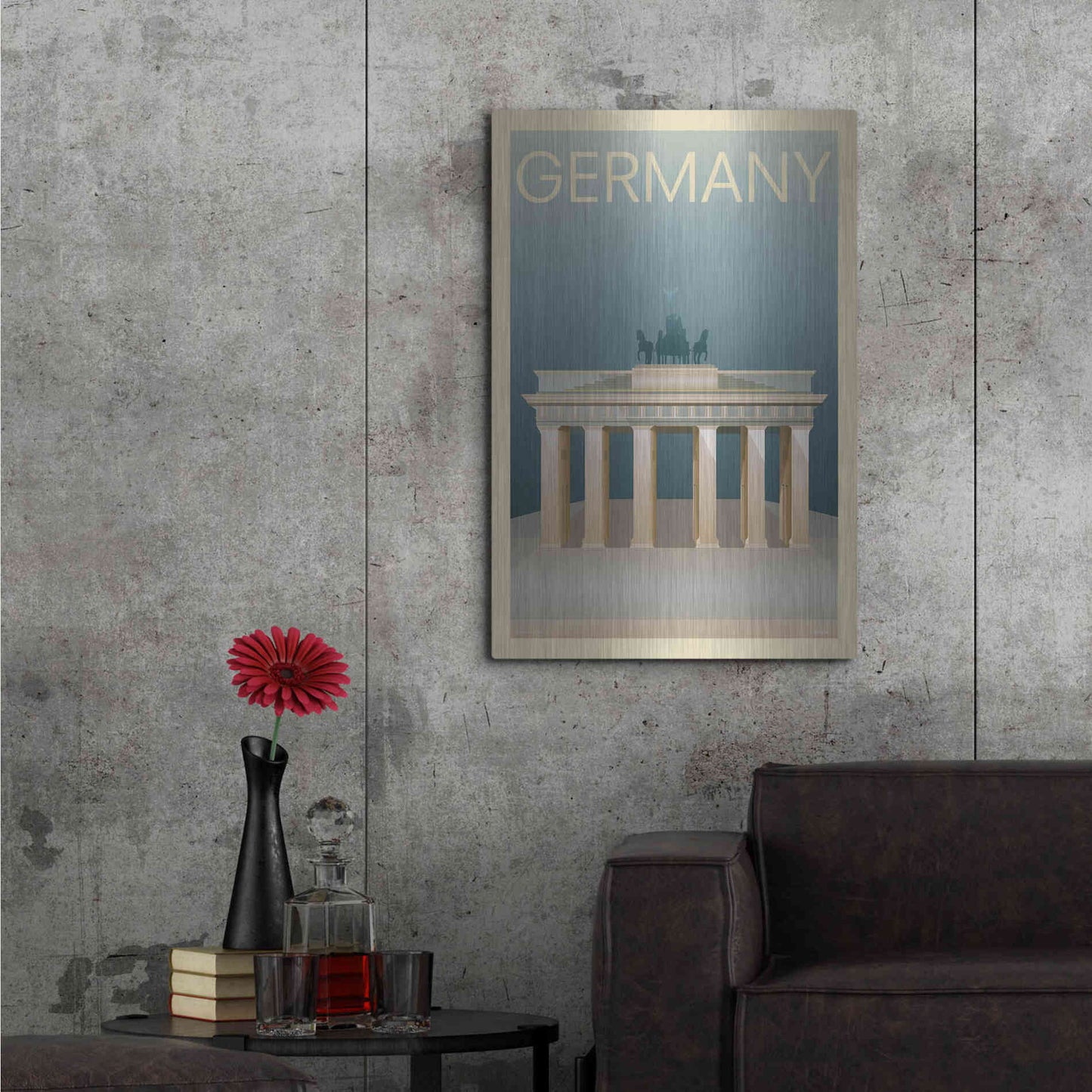 Luxe Metal Art 'Germany' by Incado, Metal Wall Art,24x36