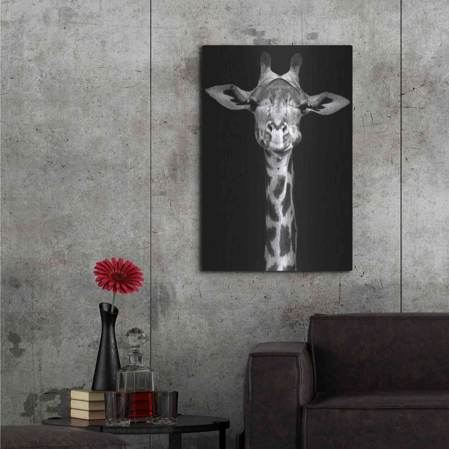 Luxe Metal Art 'Giraffe' by Incado, Metal Wall Art,24x36