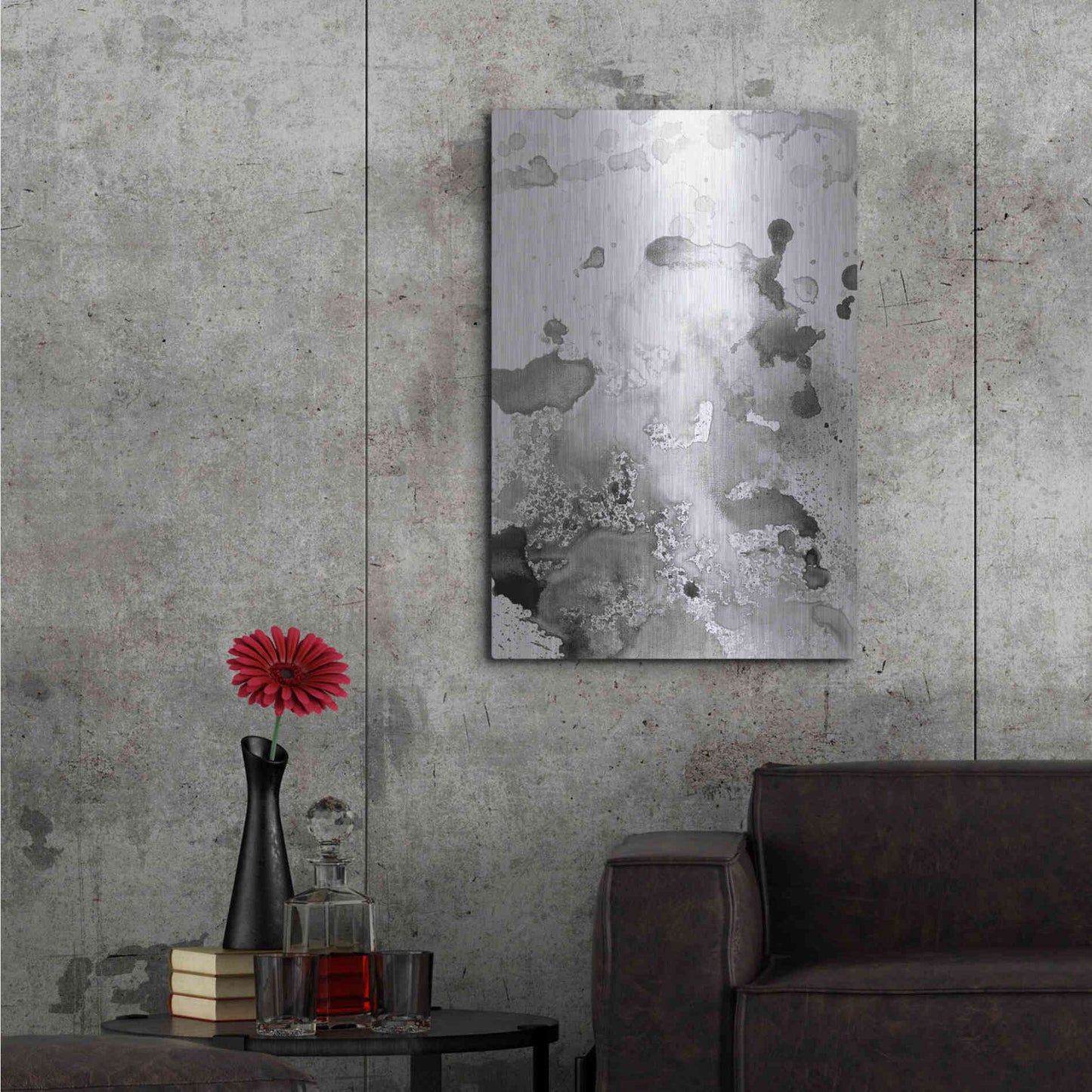 Luxe Metal Art 'Grey Shades' by Incado, Metal Wall Art,24x36