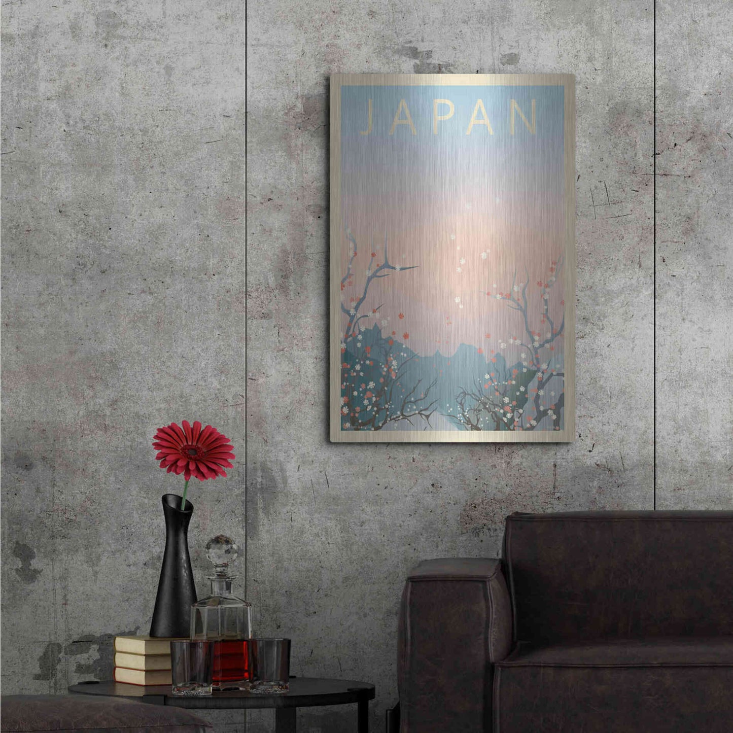 Luxe Metal Art 'Japan' by Incado, Metal Wall Art,24x36