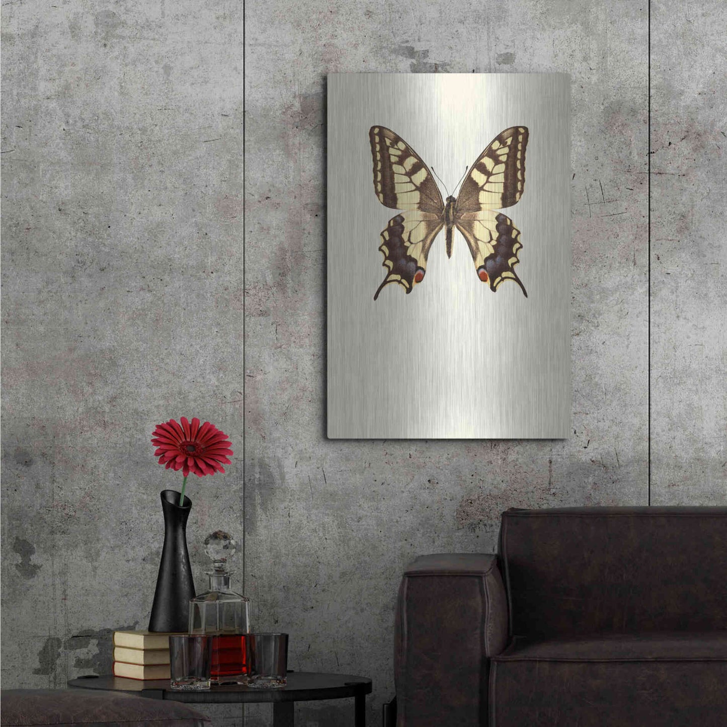 Luxe Metal Art 'Papilio Machaon' by Incado, Metal Wall Art,24x36