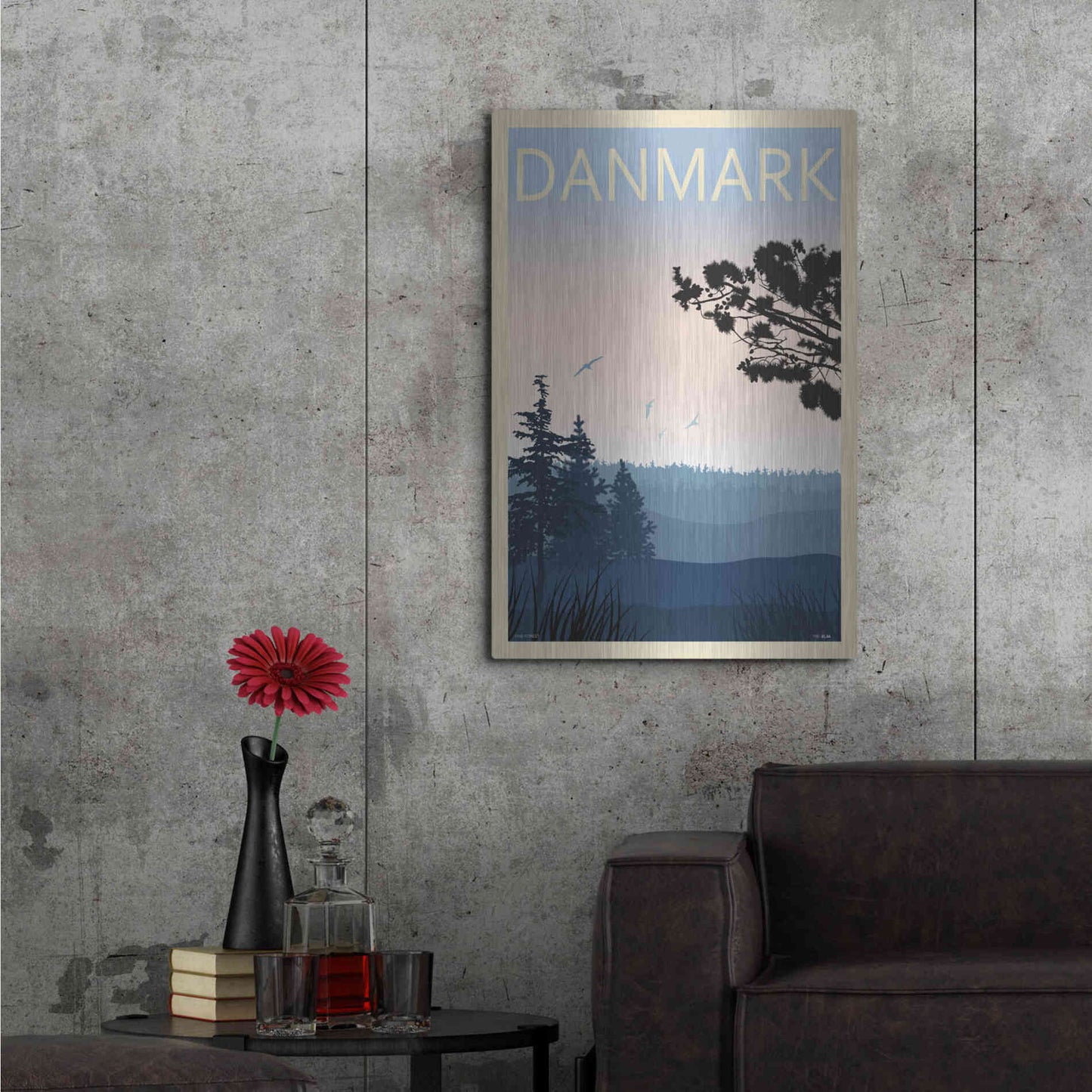 Luxe Metal Art 'Pine Forest' by Incado, Metal Wall Art,24x36