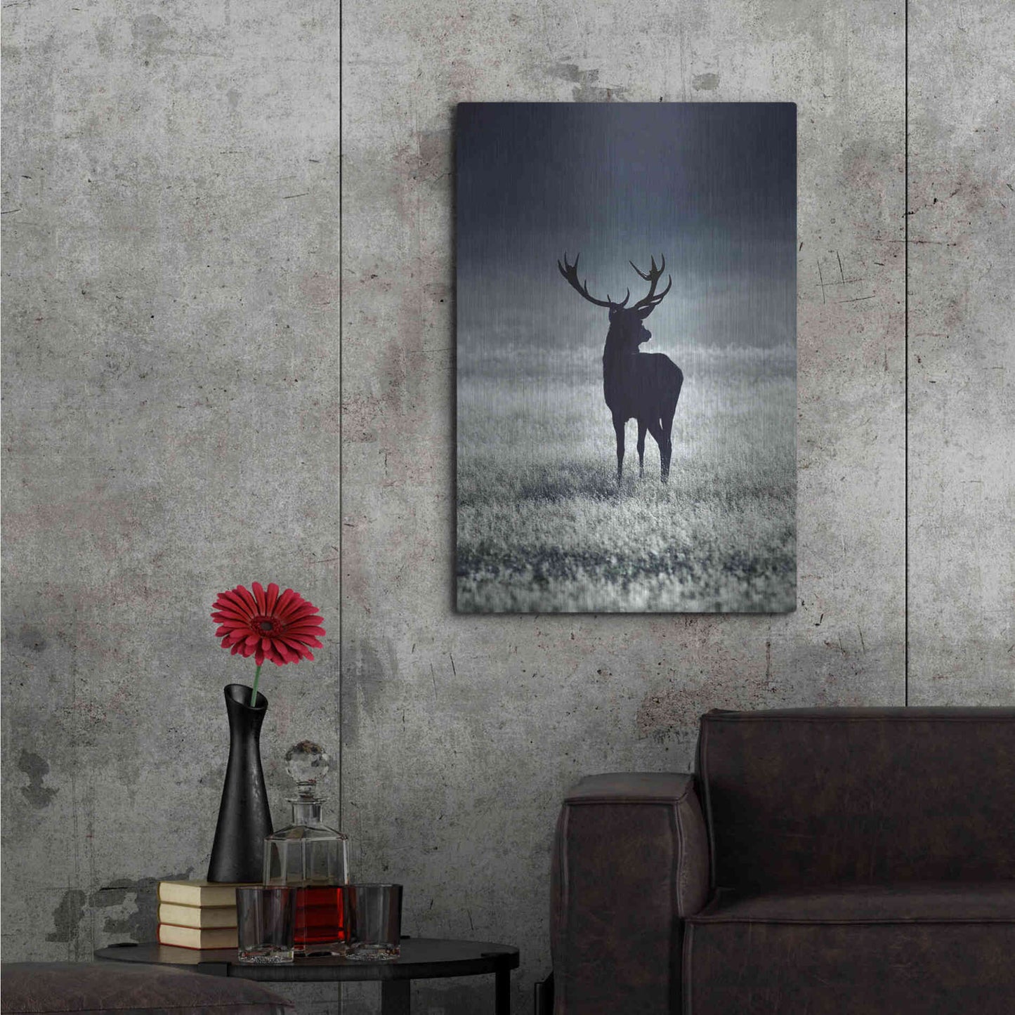Luxe Metal Art 'Silhouette Deer' by Incado, Metal Wall Art,24x36